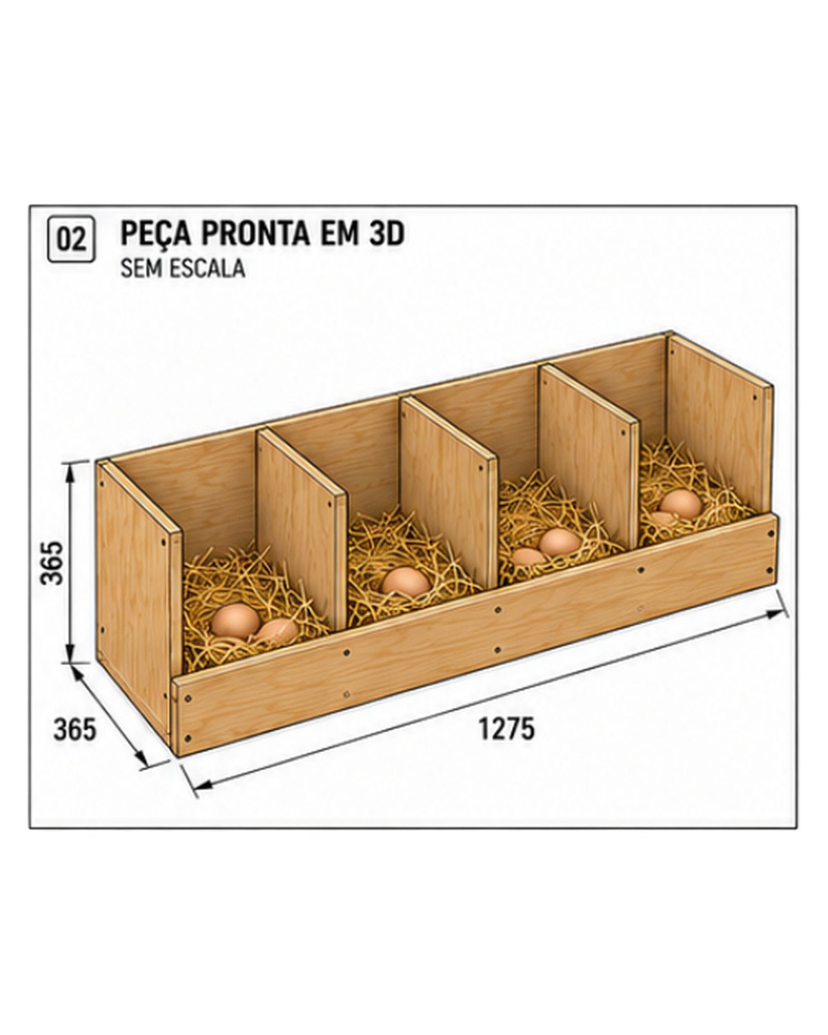 Recorte do desenho 3D da peça pronta